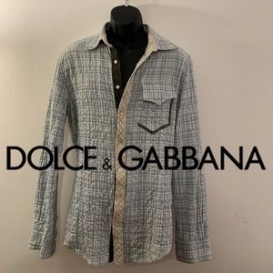 Dolce & Gabbana Shirt 42 Chest 17.5 Neck Unique